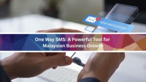 A man receiving one way sms on his mobile phone