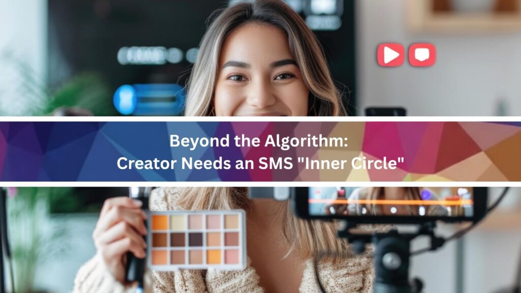 An content creator using her phone to record