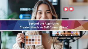 An content creator using her phone to record