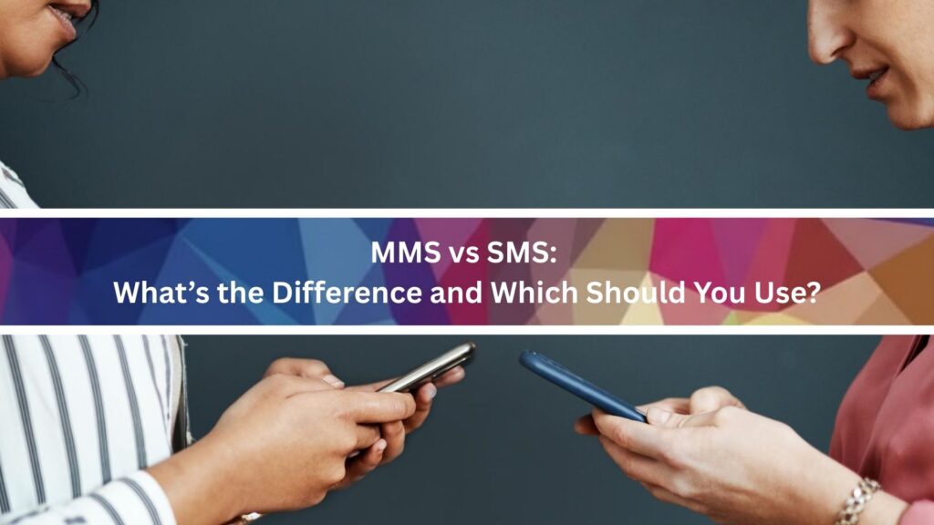 Teo women communicating using mobile phone and discuss on MMS vs SMS