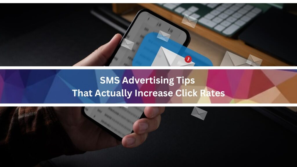 A man holding mobile phone to check on SMS Advertising