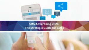 People using SMS advertising on mobile