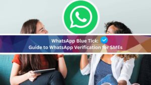 Two ladies chit-chatting about WhatsApp blue ticks and verification.