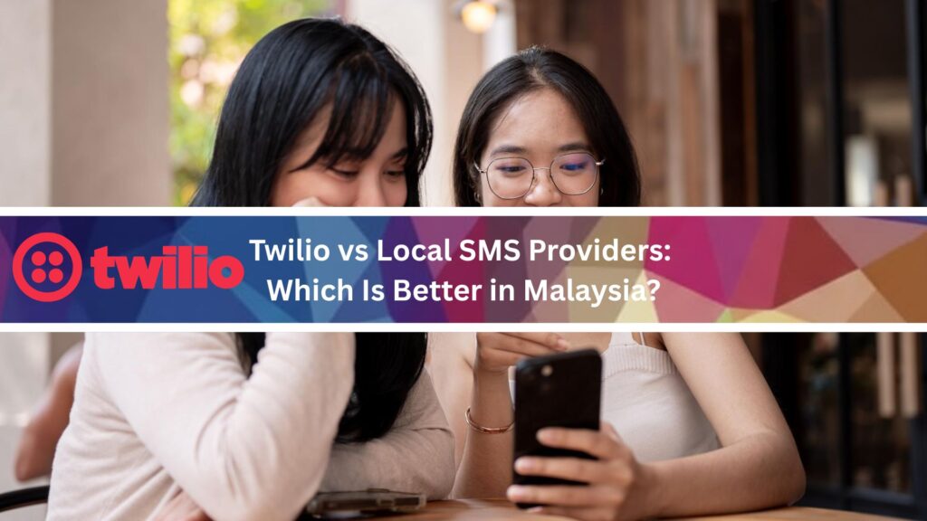 Two Asian women are discussing on SMS service provider